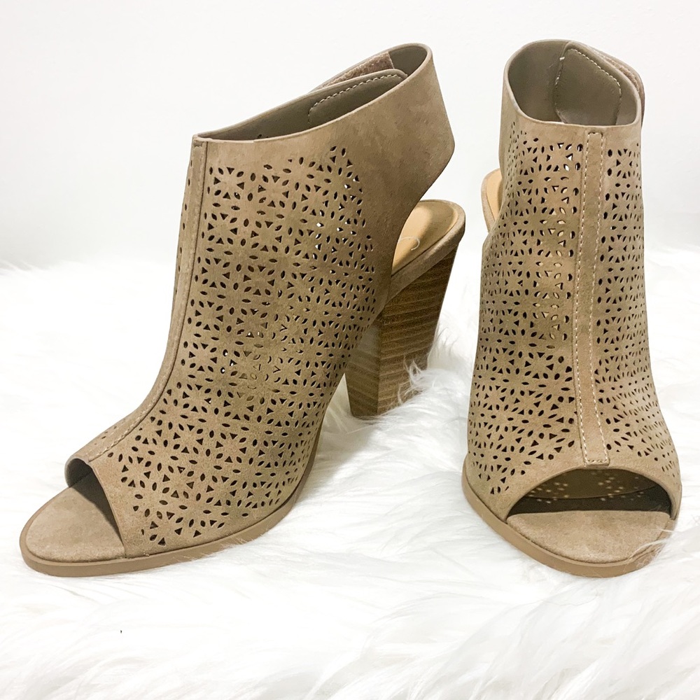 *Brand New* Peep Toe Sling Back Bootie {size 6}